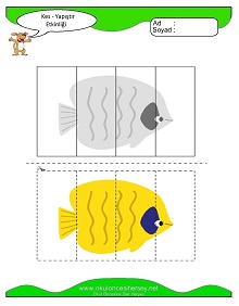 Kes Yapıştır Çalışma Sayfaları